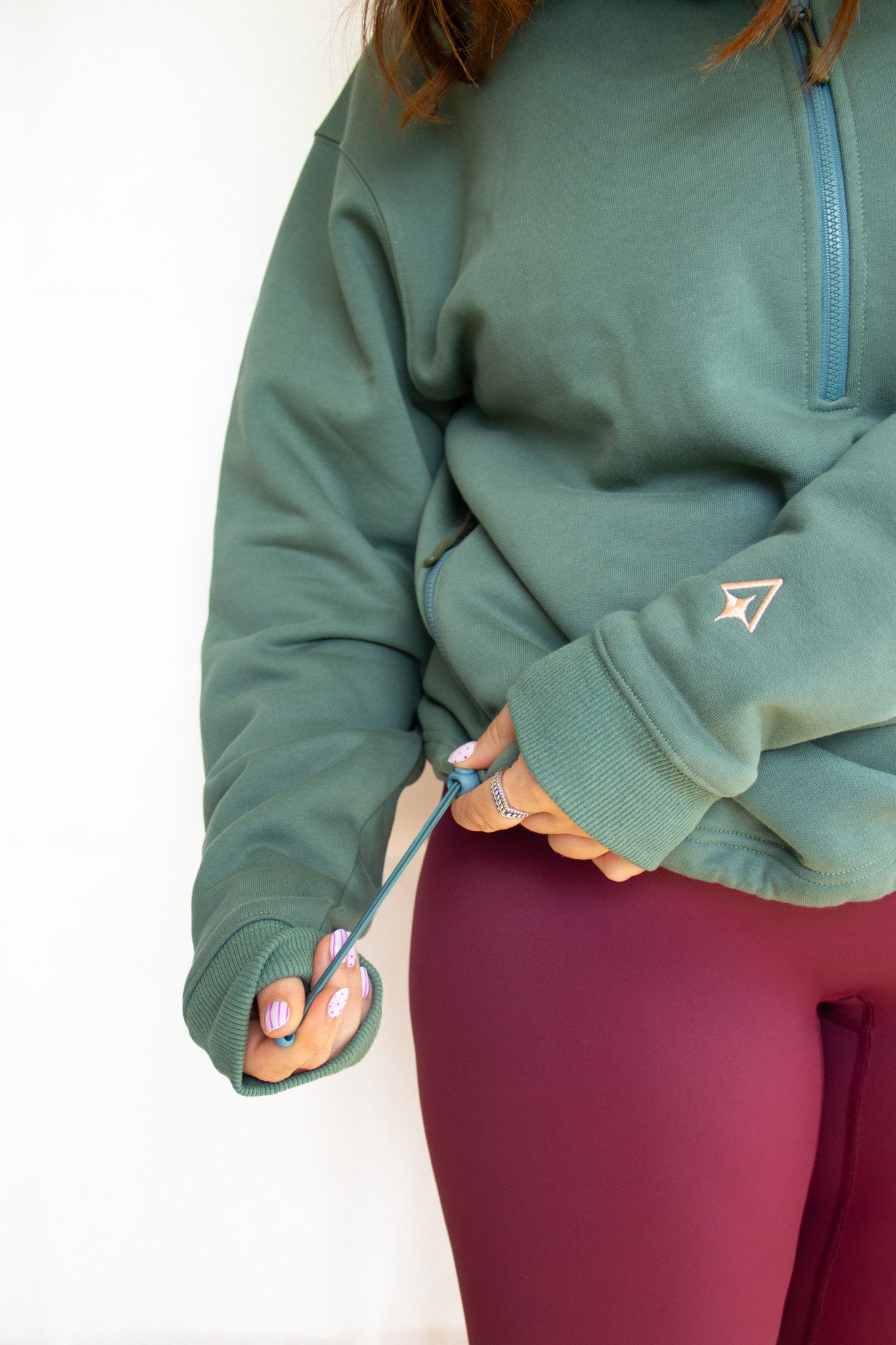 Aura Three Quarter Zip Sweater