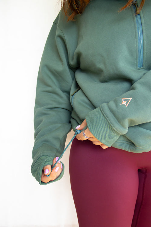 Aura Three Quarter Zip Sweater