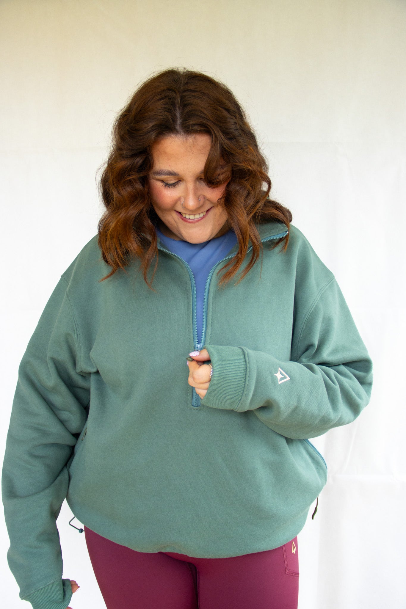 Aura Three Quarter Zip Sweater